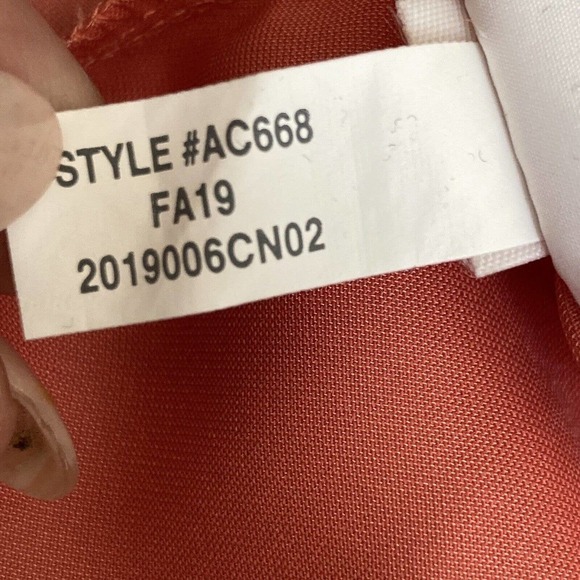 J Crew V-neck button detail peplum top Pink Salmon Womens size 6 Style AC668 - Picture 11 of 12